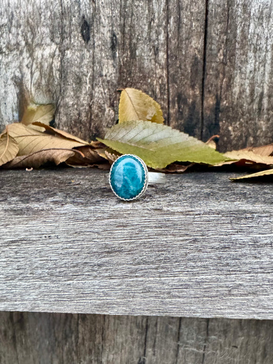 Blue apaitite ring